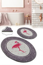 Mijölnir Chile Flamingo Juego de alfombras de baño Multicolor
